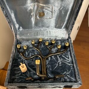 Rosenthal Black and Gold Menorah Sandra Kravitz